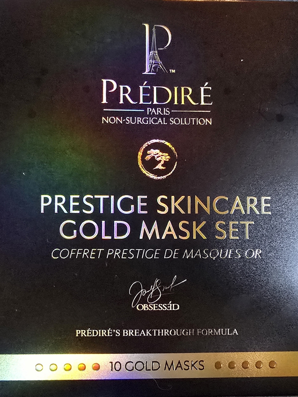 NEW IN BOX Prèdirè Paris COLLAGEN INFUSED GOLD MASKS come in 1 SET of 10